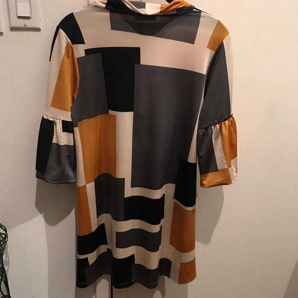 Mod 60’s Style Hippie Chick Chic Dress L - Picture 3 of 6